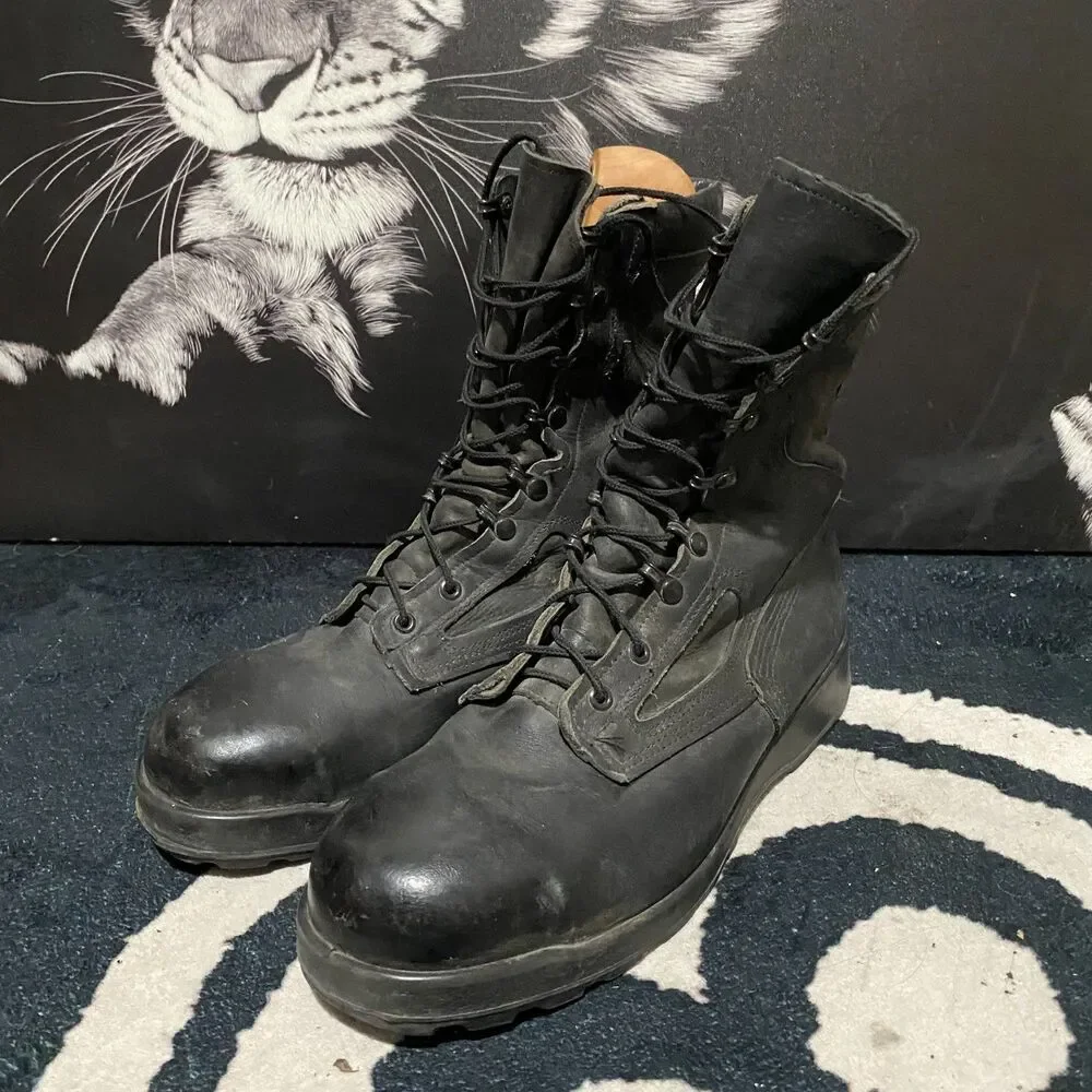 Belleville Combat Boot Men's 11.5W Black Leather Military Tactical Steel Toe
